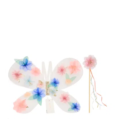 Meri Meri Organza Flowers Wings And Wand Set