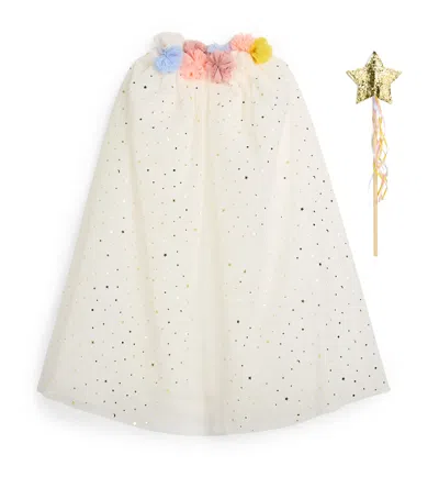 Meri Meri Pom-pom Collar Cape In Multi