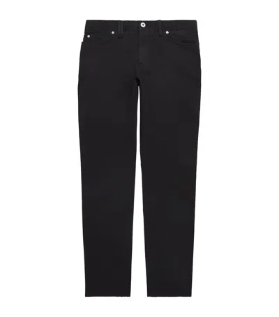 Brioni Organic Denim Meribel Straight Jeans In Black