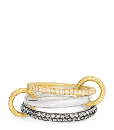 Spinelli Kilcollin Mixed Gold And Diamond Scorpio Ring