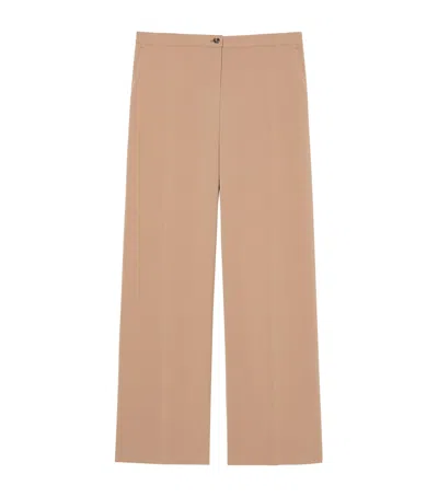 Marina Rinaldi Cady Franz Straight Trousers In Neutral