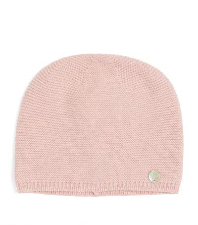 Paz Rodriguez Cotton Knitted Bonnet In Pink