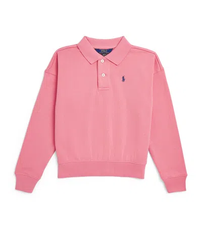 Ralph Lauren Cotton Button-up Sweatshirt In Pink