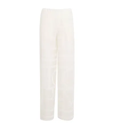 Totême Cotton-silk Monogram Trousers