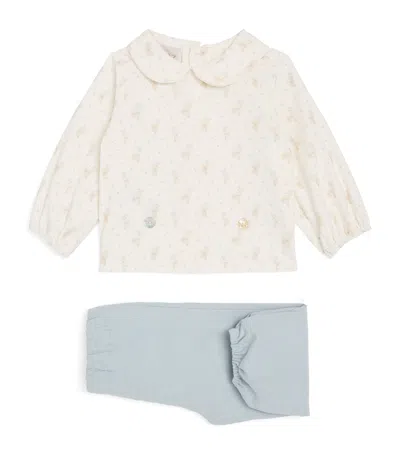 Paz Rodriguez Cotton Koala Blouse And Trousers Set In Multi