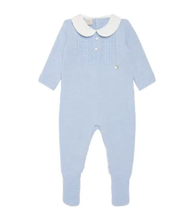 Paz Rodriguez Wool Knit All-in-one In Blue