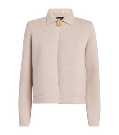 Fabiana Filippi Wool Collared Jacket In Purple