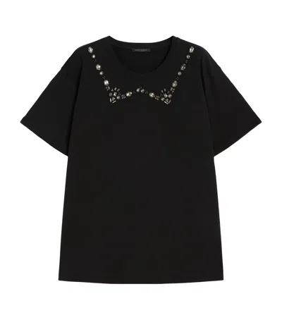 Marina Rinaldi Cotton Jewel-embellished Reed T-shirt