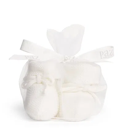 Paz Rodriguez Knitted Esencial Booties In White
