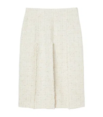 Marina Rinaldi Tweed Pleated Midi Skirt