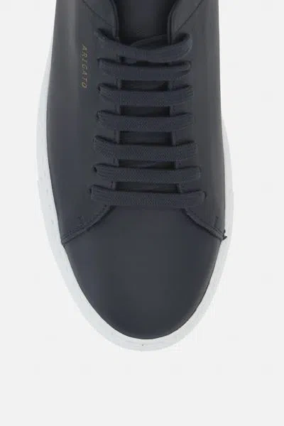 Axel Arigato 90 Clean Black Low Top Sneakers With Logo Lettering On The Side In Leather Man In Black