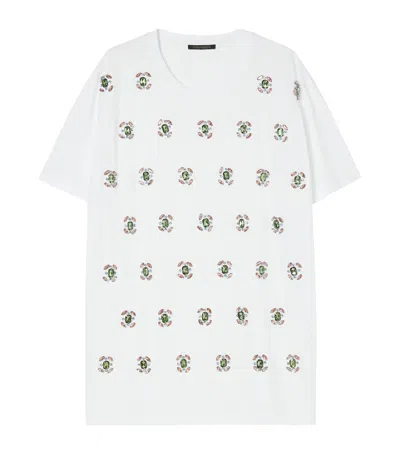 Marina Rinaldi Cotton Jewel-embellished Reed T-shirt In White