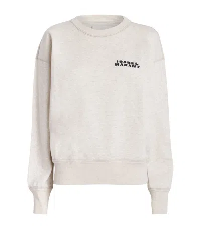 Isabel Marant Cotton-blend Shad Logo Sweatshirt In Neutral