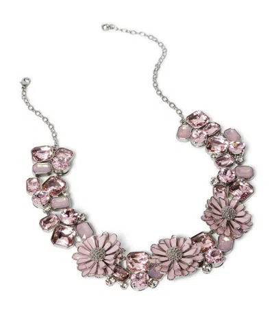 Marina Rinaldi Crystal-embellished Yser Flower Necklace