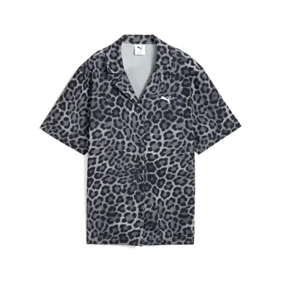 Puma Leo Luxe Women's Relaxed All-over Print Woven Shirt