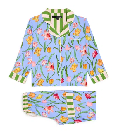 Karen Mabon Tulips Pyjama Set In Green