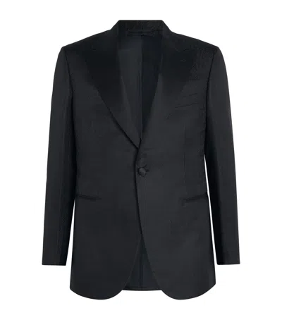 Brioni Virgilio Silk-trimmed Wool Tuxedo Jacket In Black