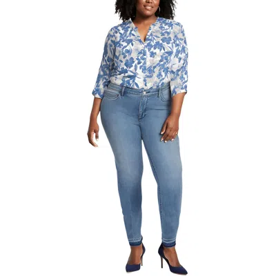 Nydj Plus Barbara Womens High-rise Cotton Bootcut Jeans