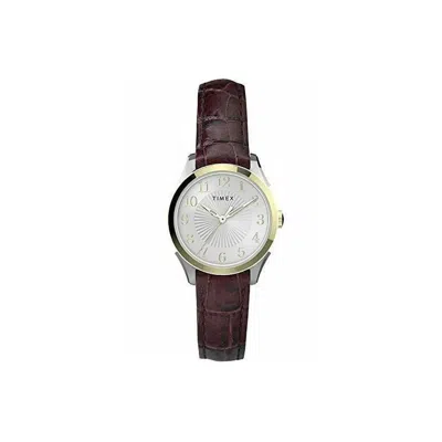 Timex Briarwood Leather Womens Watch In Brown