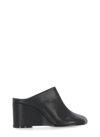 Mm6 Maison Margiela Womens Mm6 Anatomic Slipper Leather Wedge Heel