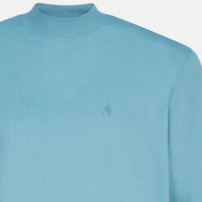 Attico Light Blue Cotton T-shirt In Blue