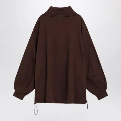 Attico Cotton Sweatshirt Logo 251wcb00091jjf007a R Attic 204 In Brown