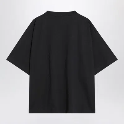 Balenciaga Black Nano Bb Cropped T-shirt In Black