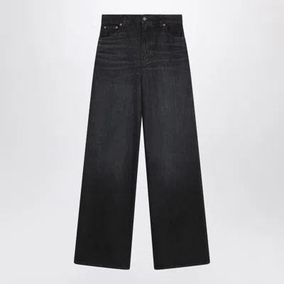 Chloé Chloe Loose Black Washed Jeans Women In Black