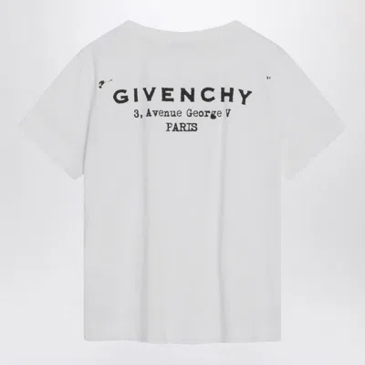 Givenchy White Cotton Jersey Crewneck T-shirt In White
