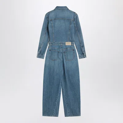 Givenchy Denim Jumpsuit With Back And Front Pockets In Blue