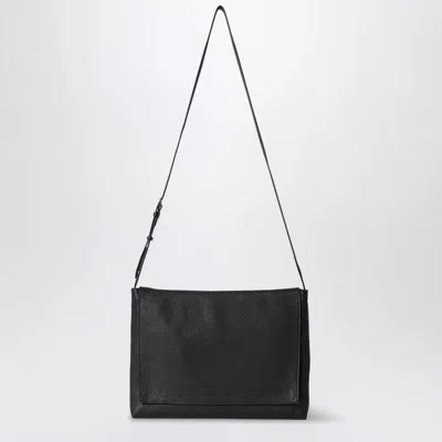 The Row Nuance Leather Shoulder Bag In Black