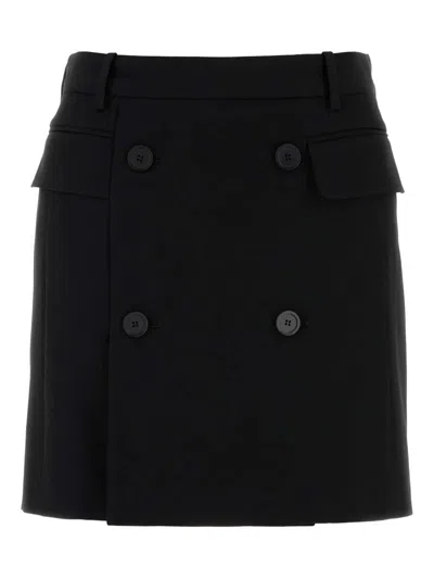 Balenciaga Skirts With Belt Loops And Front Pockets In Black