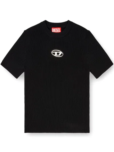 Diesel T-shirt M-valari-ss Black In Black