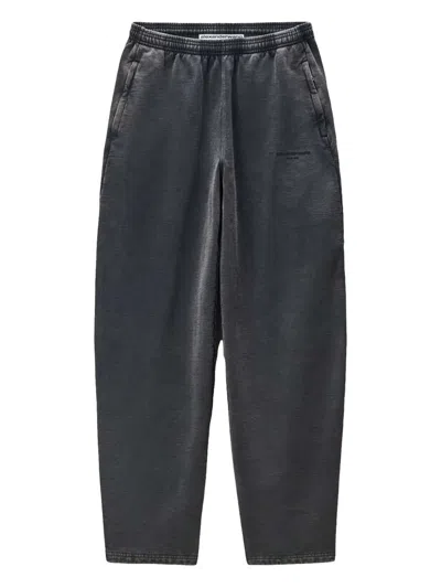 Alexander Wang Elastic-waistband Track Pants In Gray