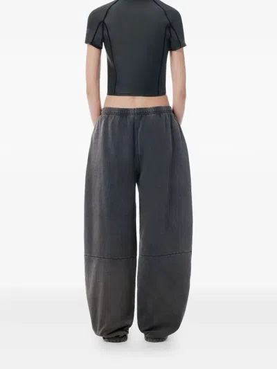 Alexander Wang Elastic-waistband Track Pants In Gray