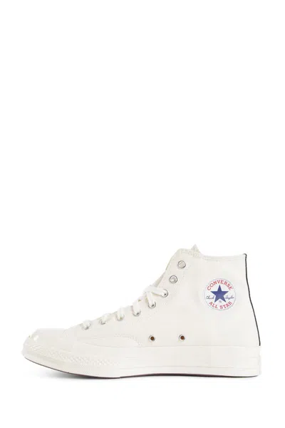 Comme Des Garçons Play Heart Graphic High-top Canvas Sneakers Converse In White