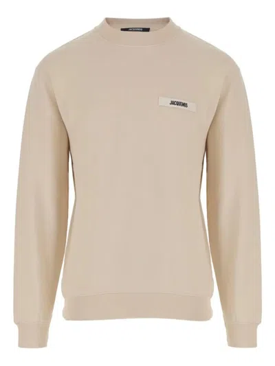 Jacquemus Cotton Sweatshirt In Neutral
