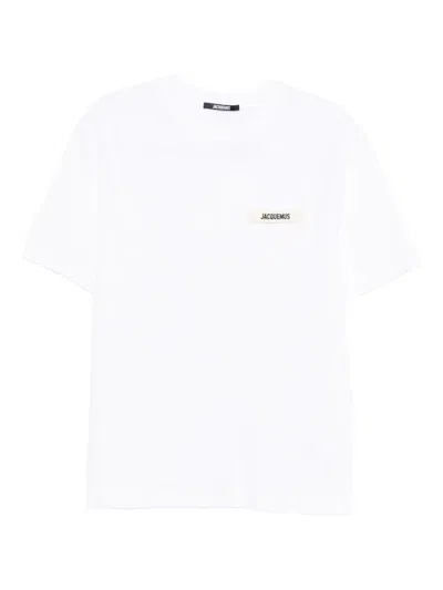 Jacquemus T-shirt Le T-shirt Gros-grain In White