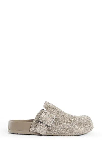 Loewe Ease Buckle Mule In Neutral