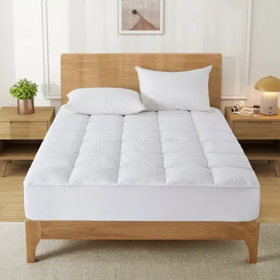 Puredown Down Alternative Mattress Pad With Pcm Cooling Fabric In Brown