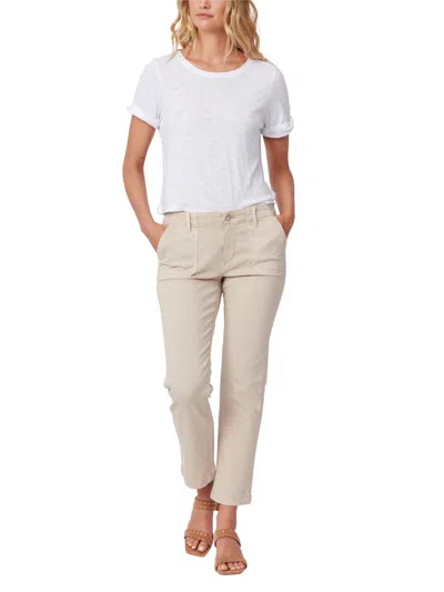 Paige Mayslie Straight Ankle Jean In Vintage Warm Sand In White