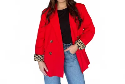Jodifl Hope Blazer In Red In Red