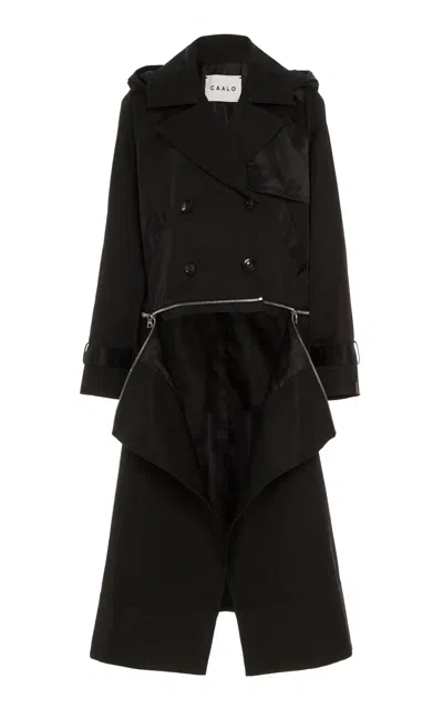Caalo Water-resistant Sustainable Convertible Trench In Black