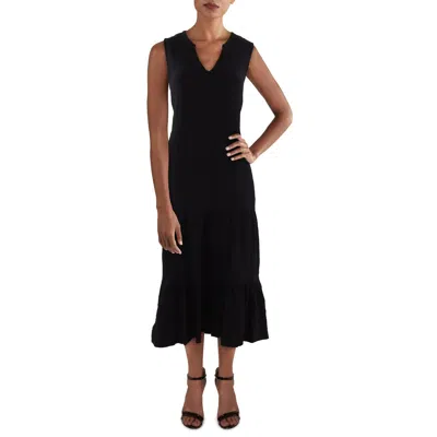 Elliot Lauren Womens Tiered Cotton Midi Dress