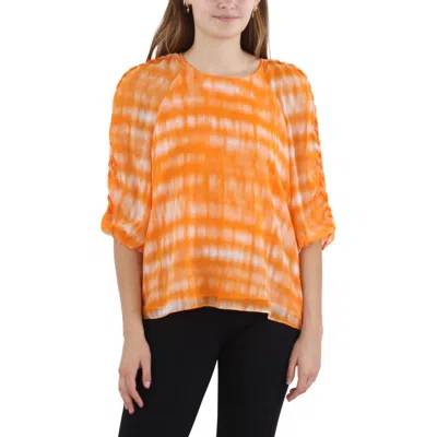 Calvin Klein Womens Printed Chiffon Blouse