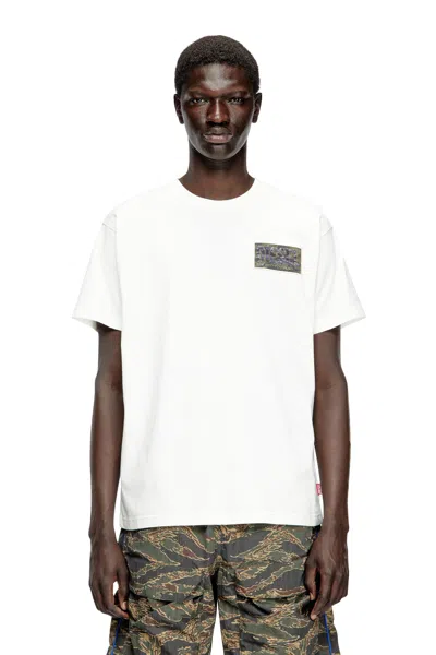 Diesel T-norm-t3 Graphic-patch T-shirt In White