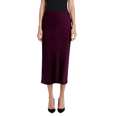 Anine Bing Womens Silk Zebra Midi Skirt In Burgundy