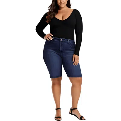 Nydj Womens Slit Denim Denim Shorts