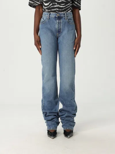 Attico Extra Long Denim Jeans For Tall Individuals In Blue