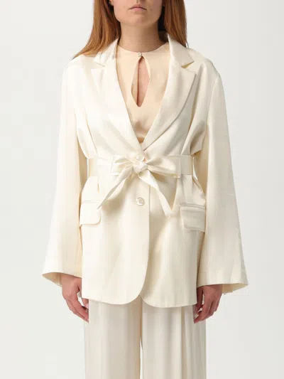 Semicouture Blazer  Woman Color Natural In White
